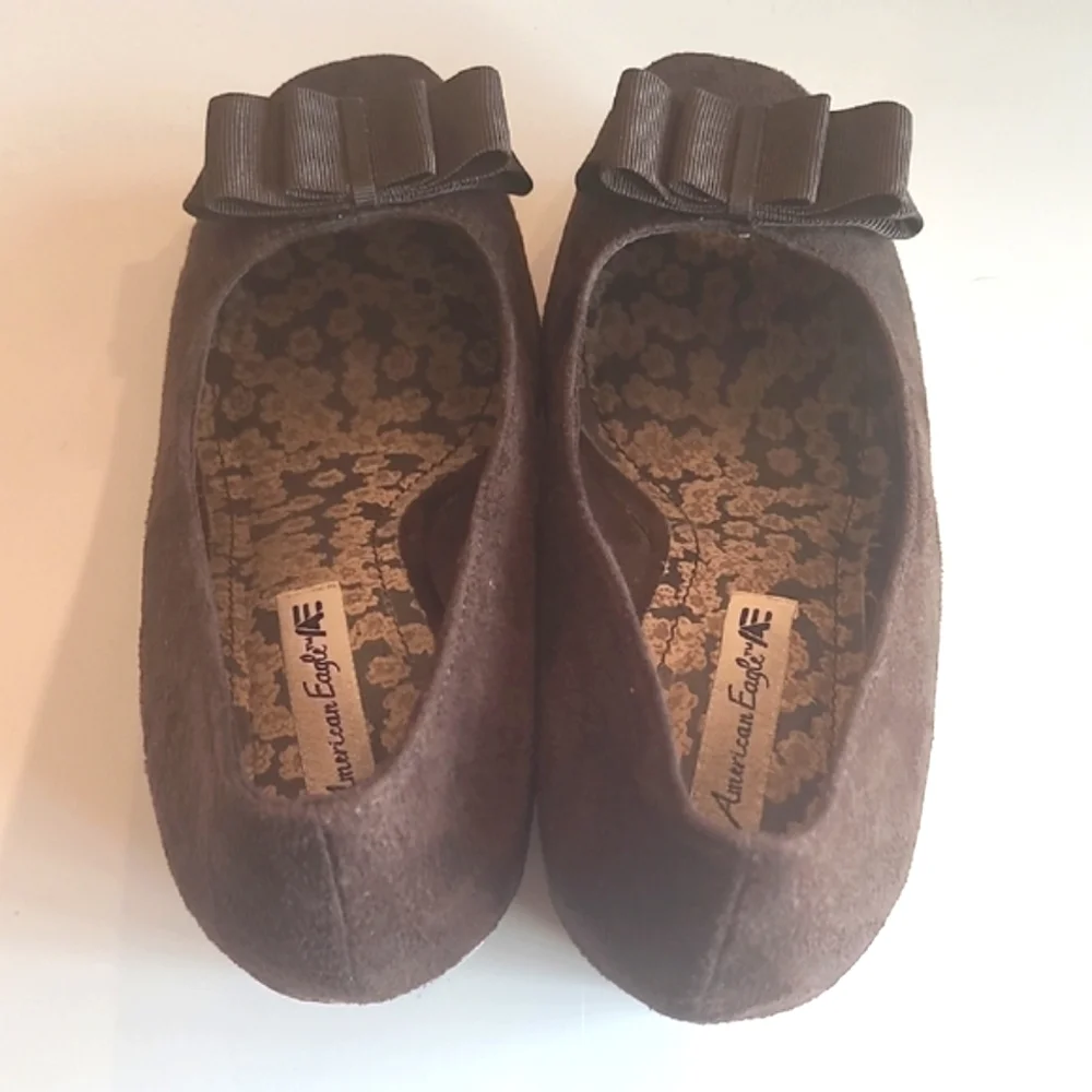 American Eagle Peep Toe Wedge Ballet Slip On 3.5